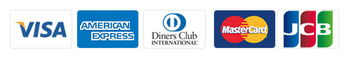 使用可能カード会社一覧 VISA AMERICAN EXPRESS Diners Club INTERNATIONAL Master Card JCB